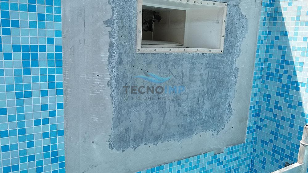 Ristrutturazione piscine dettaglio skimmer
